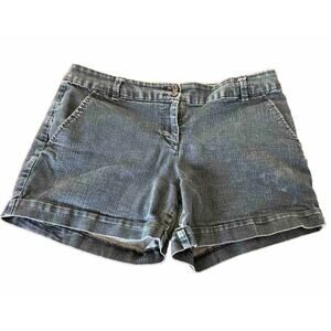 The Limited Jean Shorts Tailored Short Womens Size 14 Medium Wash Spandex Denim